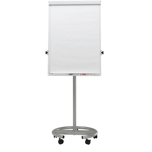 Maul, MAUL Flipchart, Rundfuß Tafelhöhe 1000 mm weiß, Mobiles Flipchart, silberfarbig