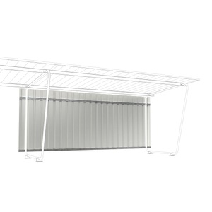 wsm, Trapezblech-Rückwand, 4300 mm breit, Anbaueinheit, Trapezblech-Rückwand, 4300 mm breit, Anbaueinheit