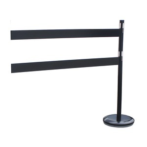 undefined, Absperrpfosten-Anbauset mit 1 Pfosten, 2 Planken schwarz, VISO Absperrpfosten-Anbauset mit Planken, 1 Pfosten, 2 Planken, schwarz