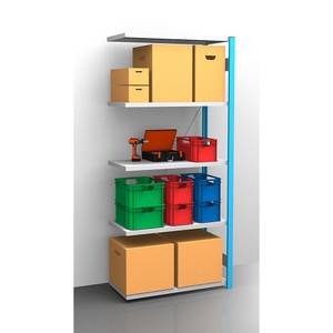 EUROKRAFT, EUROKRAFT Fachboden-Steckregal, blau / verzinkt Regalhöhe 2350 mm, Fachbodenbreite 965 mm Anbauregal, Fachbodentiefe 550 mm, eurokraft pro Fachboden-Steckregal, blau / verzinkt, Regalhöhe 2350 mm, Fachbodenbreite 965 mm, Anbauregal, Fachbodentiefe 550 mm