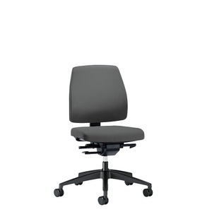 interstuhl, interstuhl Bürodrehstuhl GOAL, Rückenlehnenhöhe 430 mm Gestell schwarz, mit weichen Rollen eisengrau, Sitztiefe 410 - 460 mm, 