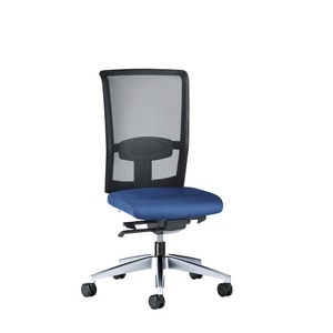 interstuhl, interstuhl Bürodrehstuhl GOAL AIR, Rückenlehnenhöhe 545 mm Gestell poliert, mit harten Rollen enzianblau, Sitztiefe 410 - 460 mm, 