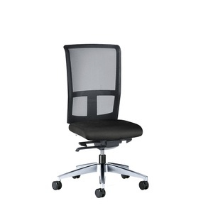 interstuhl, interstuhl Bürodrehstuhl GOAL AIR, Rückenlehnenhöhe 545 mm Gestell poliert, mit weichen Rollen graphitschwarz, Sitztiefe 410 - 460 mm, 
