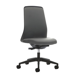 interstuhl, interstuhl Operator-Drehstuhl EVERY, Chillback-Rückenlehne schwarz Gestell schwarz, mit harten Rollen eisengrau, Sitztiefe 430 mm, 
