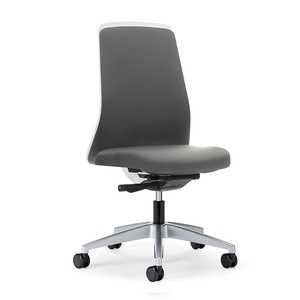interstuhl, interstuhl Operator-Drehstuhl EVERY, Chillback-Rückenlehne weiß Gestell brillantsilber, mit weichen Rollen eisengrau, Sitztiefe 430 mm, 