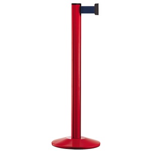 undefined, Gurtpfosten Aluminium, rot Gurtfarbe Navy, Gurtpfosten aus Aluminium, Pfosten rot, Auszug 2300 mm, Gurtfarbe Navy