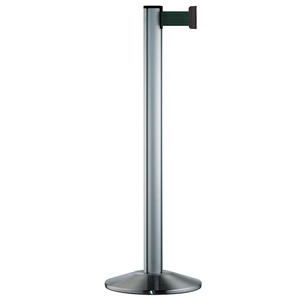 undefined, Gurtpfosten Aluminium, satin Gurtfarbe Grün, Gurtpfosten aus Aluminium, Pfosten Chrom gebürstet, Auszug 2300 mm, Gurtfarbe Grün