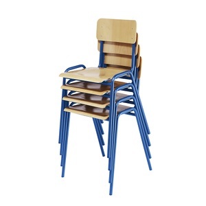 undefined, Stapelstuhl, Buchensperrholz VE 4 Stk Gestell enzianblau, eurokraft basic Stapelstuhl, Buchensperrholz, VE 4 Stk, Gestell enzianblau
