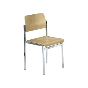 undefined, Stapelstuhl SUSAN, Stapelstuhl SUSAN, Gestell verchromt, VE 4 Stk, Holz Buche natur