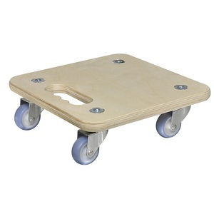 undefined, Transportroller aus Multiplexplatte quadratisch, VE 2 Stk Räder mit TPR-Bandage (soft), Wagner Transporthilfe Think Green | 29 × 29 cm | max. 200 kg