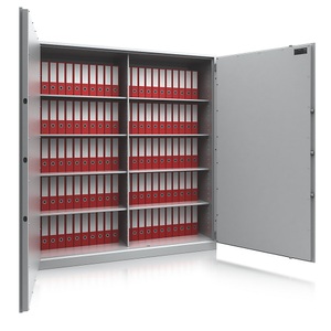 undefined, Stahlschrank, feuergeschützt Sicherheitsstufe S1 HxBxT 1950 x 1830 x 550 mm, Mitteltrennwand, Sicherheitsschrank XXL, S1, HxBxT 1950 x 1830 x 550 mm