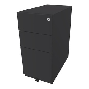Bisley, BISLEY Rollcontainer Note™, mit 2 Universalschubladen, 1 Hängeregistratur HxBxT 645 x 300 x 565 mm anthrazitgrau, BISLEY Rollcontainer Note?, mit 2 Universalschubladen, 1 Hängeregistratur, HxBxT 645 x 300 x 565 mm, anthrazitgrau