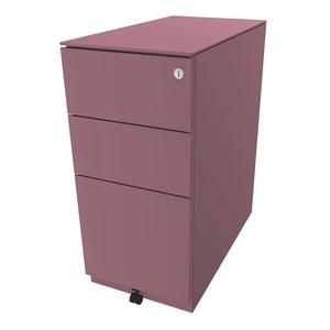 Bisley, BISLEY Rollcontainer Note™, mit 2 Universalschubladen, 1 Hängeregistratur HxBxT 652 x 300 x 565 mm, mit Top pink, BISLEY Rollcontainer Note?, mit 2 Universalschubladen, 1 Hängeregistratur, HxBxT 652 x 300 x 565 mm, mit Top, pink