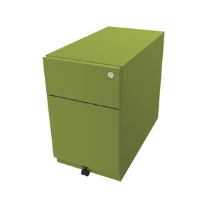 Bisley, BISLEY Rollcontainer Note™, mit 1 Hängeregistratur, 1 Universalschublade HxBxT 495 x 300 x 565 mm, mit Griffleiste grün, BISLEY Rollcontainer Note?, mit 1 Hängeregistratur, 1 Universalschublade, HxBxT 495 x 300 x 565 mm, mit Griffleiste, grün