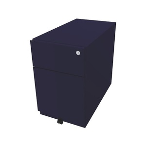 Bisley, BISLEY Rollcontainer Note™, mit 1 Hängeregistratur, 1 Universalschublade HxBxT 495 x 300 x 565 mm, mit Griffleiste oxfordblau, BISLEY Rollcontainer Note?, mit 1 Hängeregistratur, 1 Universalschublade, HxBxT 495 x 300 x 565 mm, mit Griffleiste, oxfordblau