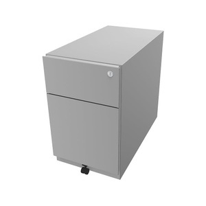 Bisley, BISLEY Rollcontainer Note™, mit 1 Hängeregistratur, 1 Universalschublade HxBxT 495 x 300 x 565 mm, mit Griffleiste lichtgrau, BISLEY Rollcontainer Note?, mit 1 Hängeregistratur, 1 Universalschublade, HxBxT 495 x 300 x 565 mm, mit Griffleiste, lichtgrau