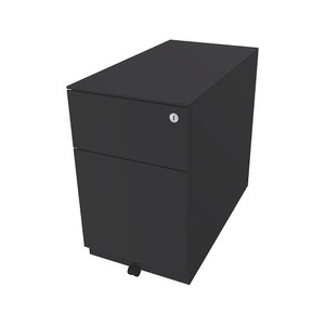 Bisley, BISLEY Rollcontainer Note™, mit 1 Hängeregistratur, 1 Universalschublade HxBxT 502 x 300 x 565 mm, mit Griffleiste und Top anthrazitgrau, BISLEY Rollcontainer Note?, mit 1 Hängeregistratur, 1 Universalschublade, HxBxT 502 x 300 x 565 mm, mit Griffleiste und Top, anthrazitgrau