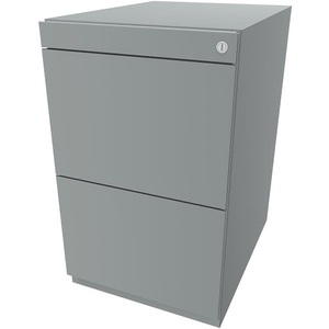 Bisley, BISLEY Standcontainer Note™, mit 2 Hängeregistraturen Höhe 698 - 731 mm, ohne Top silber, BISLEY Standcontainer Note?, mit 2 Hängeregistraturen, Höhe 698 - 731 mm, ohne Top, silber