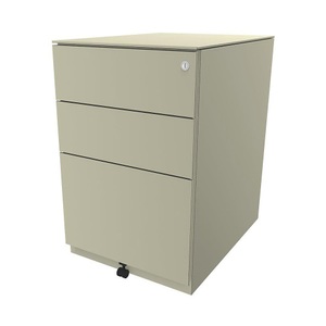 Bisley, BISLEY Rollcontainer Note™, mit 2 Universalschubladen, 1 Hängeregistratur HxBxT 652 x 420 x 565 mm, mit Top hellelfenbein, BISLEY Rollcontainer Note?, mit 2 Universalschubladen, 1 Hängeregistratur, HxBxT 652 x 420 x 565 mm, mit Top, hellelfenbein
