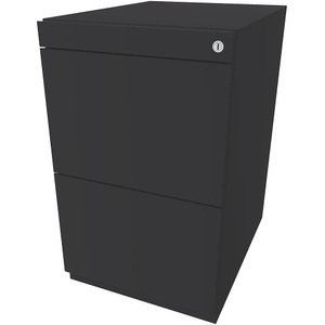 Bisley, BISLEY Standcontainer Note™, mit 2 Hängeregistraturen Höhe 698 - 731 mm, ohne Top anthrazitgrau, BISLEY Standcontainer Note?, mit 2 Hängeregistraturen, Höhe 698 - 731 mm, ohne Top, anthrazitgrau