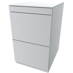 Bisley, BISLEY Standcontainer Note™, mit 2 Hängeregistraturen Höhe 704 - 737 mm, mit Top verkehrsweiß, BISLEY Standcontainer Note?, mit 2 Hängeregistraturen, Höhe 704 - 737 mm, mit Top, verkehrsweiß