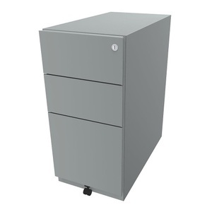 Bisley, BISLEY Rollcontainer Note™, mit 2 Universalschubladen, 1 Hängeregistratur HxBxT 645 x 300 x 565 mm silber, BISLEY Rollcontainer Note?, mit 2 Universalschubladen, 1 Hängeregistratur, HxBxT 645 x 300 x 565 mm, silber