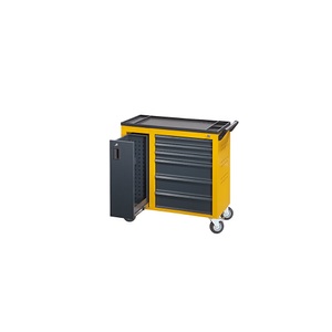 QUIPO, QUIPO Werkstattwagen JUMBO mit Vertikalauszug und 6 Schubladen HxBxT 935 x 900 x 460 mm, melonengelb, eurokraft pro Werkstattwagen JUMBO, mit Vertikalauszug und 6 Schubladen, HxBxT 935 x 900 x 460 mm, melonengelb