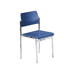 undefined, Stapelstuhl SUSAN, Stapelstuhl SUSAN, Gestell verchromt, VE 4 Stk, Holz enzianblau