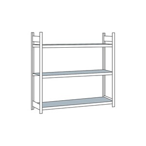 undefined, Weitspannregal, mit Stahlboden, Höhe 2000 mm Spannweite 2250 mm Grundregal, Tiefe 500 mm, Weitspannregal Grundregal WS2000 - H2000 x B2250 x T500 mm, 3 Ebenen, Stahl