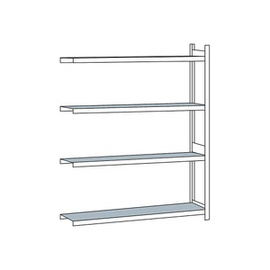 undefined, Weitspannregal, mit Stahlboden, Höhe 2500 mm Spannweite 2250 mm Anbauregal, Tiefe 400 mm, SCHULTE Weitspannregal, mit Stahlboden, Höhe 2500 mm, Spannweite 2250 mm, Anbauregal, Tiefe 400 mm