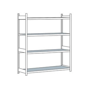 undefined, Weitspannregal, mit Stahlboden, Höhe 2500 mm Spannweite 2250 mm Grundregal, Tiefe 800 mm, SCHULTE Weitspannregal, mit Stahlboden, Höhe 2500 mm, Spannweite 2250 mm, Grundregal, Tiefe 800 mm