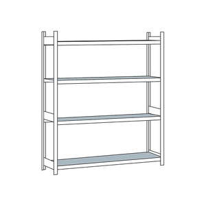 undefined, Weitspannregal, mit Stahlboden, Höhe 2500 mm Spannweite 2500 mm Grundregal, Tiefe 500 mm, SCHULTE Weitspannregal, mit Stahlboden, Höhe 2500 mm, Spannweite 2500 mm, Grundregal, Tiefe 500 mm