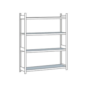 undefined, Weitspannregal, mit Stahlboden, Höhe 2500 mm Spannweite 2000 mm Grundregal, Tiefe 500 mm, SCHULTE Weitspannregal, mit Stahlboden, Höhe 2500 mm, Spannweite 2000 mm, Grundregal, Tiefe 500 mm