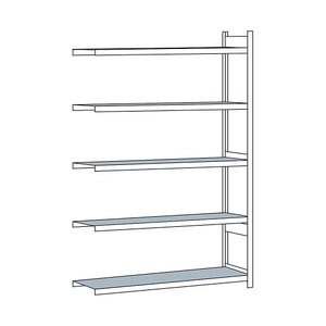 undefined, Weitspannregal, mit Stahlboden, Höhe 3000 mm Spannweite 2000 mm Anbauregal, Tiefe 600 mm, SCHULTE Weitspannregal, mit Stahlboden, Höhe 3000 mm, Spannweite 2000 mm, Anbauregal, Tiefe 600 mm