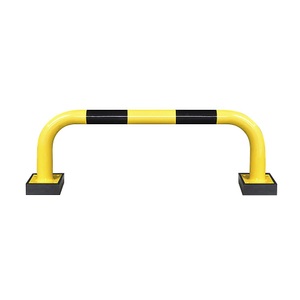 undefined, Rammschutzbügel, flexibel für den Außenbereich HxB 390 x 1000 mm, Rammschutzbügel SWING, Ausseneinsatz, 390 x 1000 mm, gelb/schwarz