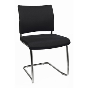 Topstar, Topstar Besucherstuhl, stapelbar Freischwinger, Rückenlehne gepolstert, VE 2 Stk schwarz, Topstar Besucherstuhl, stapelbar, Freischwinger, Rückenlehne gepolstert, VE 2 Stk, schwarz