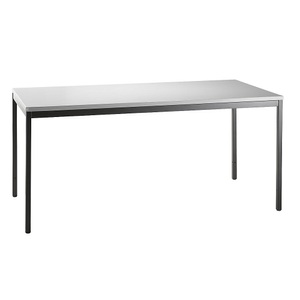 LENA - Schreibtisch, höhenverstellbar BxT 1600 x 800 mm, 2 Unterschränke möglich lichtgrau