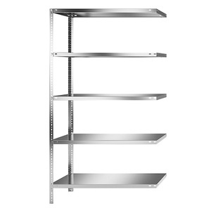 undefined, Edelstahlregal Regalhöhe 2000 mm Anbauregal, Breite x Tiefe 1100 x 500 mm, Edelstahlregal, Regalhöhe 2000 mm, Anbauregal, Breite x Tiefe 1100 x 500 mm