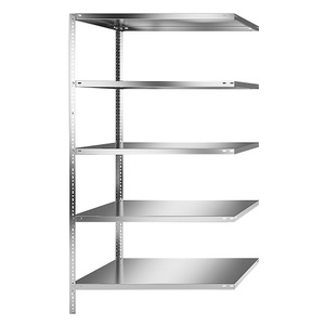 undefined, Edelstahlregal Regalhöhe 2000 mm Anbauregal, Breite x Tiefe 1100 x 800 mm, Edelstahlregal, Regalhöhe 2000 mm, Anbauregal, Breite x Tiefe 1100 x 800 mm