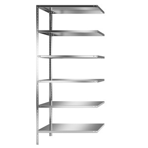 undefined, Edelstahlregal Regalhöhe 2500 mm Anbauregal, Breite x Tiefe 1100 x 600 mm, Edelstahlregal, Regalhöhe 2500 mm, Anbauregal, Breite x Tiefe 1100 x 600 mm