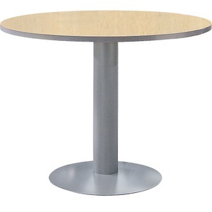undefined, Säulentisch Ø 1000 mm, Höhe 720 mm Buche-Dekor / alufarben, Säulentisch, Ø 1000 mm, Höhe 720 mm, Buche-Dekor / alufarben