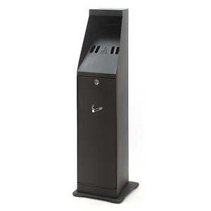 undefined, Standascher, freistehend mit Inneneimer schwarz, Standascher mit Inneneimer, Volumen 4,4 l, schwarz