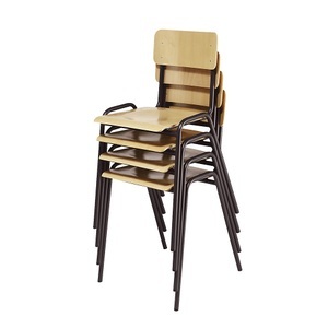 undefined, Stapelstuhl, Buchensperrholz VE 4 Stk Gestell graubraun, eurokraft basic Stapelstuhl, Buchensperrholz, VE 4 Stk, Gestell graubraun