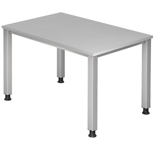 office akktiv, office akktiv RENATUS - Schreibtisch 4-Fuß-Gestell, Breite 1200 mm lichtgrau, 
