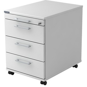 eurokraft pro, eurokraft pro Rollcontainer, 1 Utensilienschub, 3 Materialschübe, Tiefe 580 mm, weiß, eurokraft pro Rollcontainer, 1 Utensilienschub, 3 Materialschübe, Tiefe 580 mm, weiß