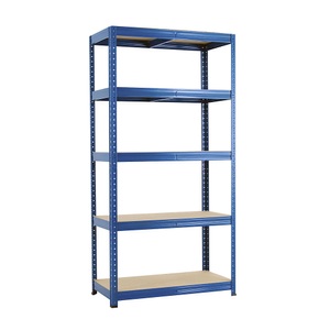 Steckregal, blau 5 Spanplattenböden, Traglast 265 kg HxBxT 1780 x 900 x 450 mm