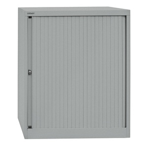 Bisley, BISLEY Euro-Rollladenschrank Breite 800 mm, 2 Fachböden silber, BISLEY Rollladenschrank, 2 OH, Breite 800 mm, silber