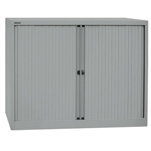 Bisley, BISLEY Euro-Rollladenschrank Breite 1200 mm, 2 Fachböden silber, BISLEY Rollladenschrank, 2 OH, Breite 1.200 mm, silber