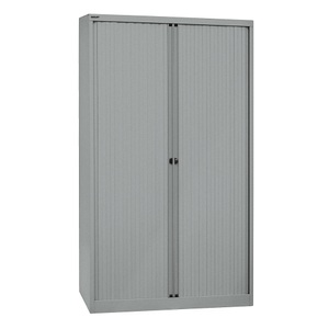 Bisley, BISLEY Euro-Rollladenschrank Breite 1200 mm, 4 Fachböden silber, BISLEY Rollladenschrank, 5 OH, Breite 1.200 mm, silber
