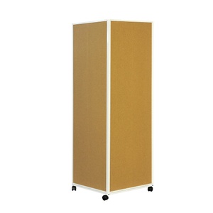 EUROKRAFTbasic, Mobile Infosäule, eurokraft basic Mobile Infosäule, Korkoberfläche, BxH 620 x 1800 mm, mit 4 Rollen